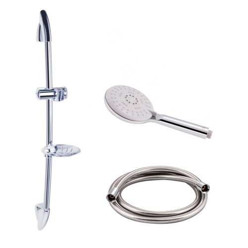 Набор душевого гарнитура Qtap 3 в 1 (QT01L + QT008 + QTHADPVC160C) хром