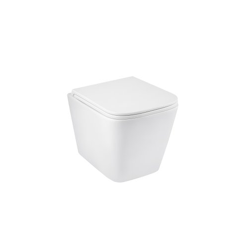 Унітаз підвісний Kroner Eifel WHI493436 RIMLESS безобідковий з сидінням Slim Duroplast / Soft-close / Quick relase