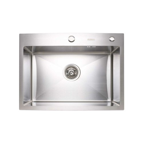 Кухонна мийка Platinum Handmade 600х450х220 (товщина 3,0/1,5 мм корзина та дозатор в комплекті)