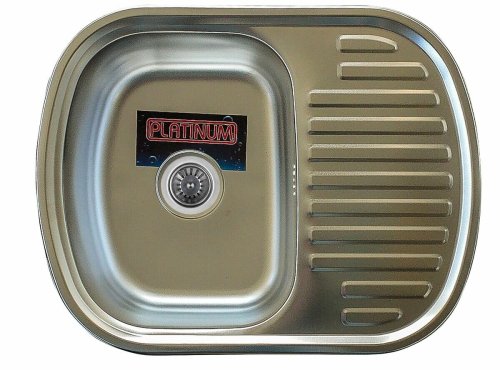 Кухонная мойка из нержавеющей стали Platinum ДЕКОР 6349 (0,8/180 мм)