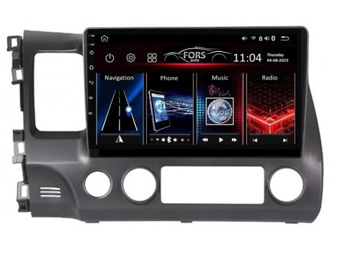 Штатна магнітола FORS.auto FS 2 PRO для Honda Civic (2+32Gb, 10") 2006-2011