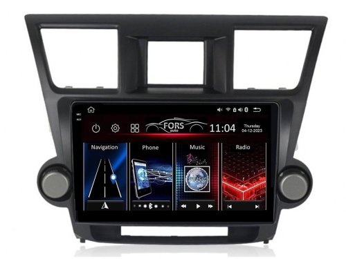 Штатная магнитола FORS.auto FS 2 PRO для Toyota Highlander (2+32Gb, 10") 2007-2014