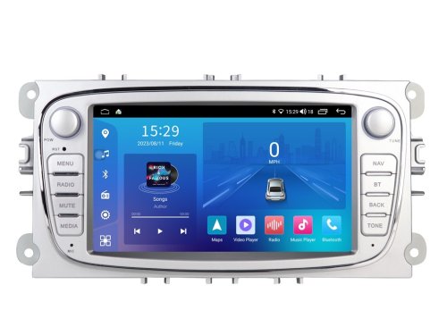 Штатная магнитола FORS.auto FS 2 ULTRA для Ford Focus/Mondeo/S-Max/C-Max/Kuga/Fiesta/Fusion (2+32Gb, 7", silver) 2007-2011