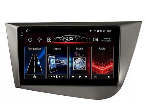 Штатна магнітола FORS.auto FS 4 MAX для Seat Leon (4+32Gb, 9") 2005-2012