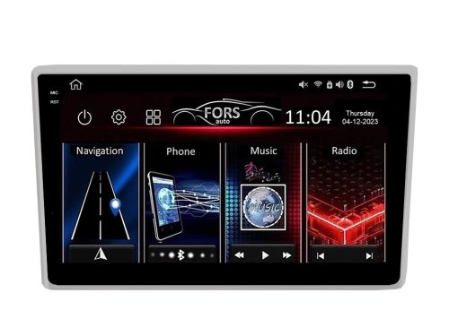 Штатная магнитола FORS.auto FS 4 MAX для Toyota Yaris (4+32Gb, 10", silver) 2006-2009