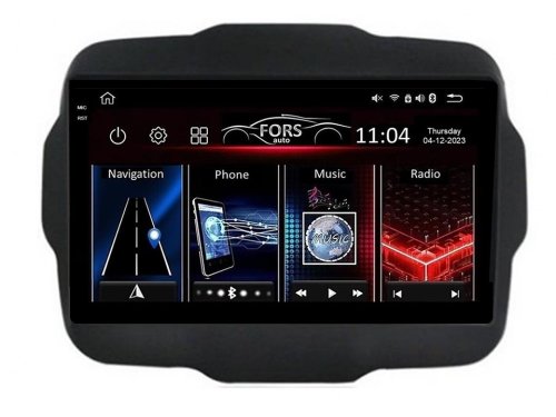 Штатна магнітола FORS.auto FS 6 MAX для Jeep Renegade (6+128Gb, 9") 2015-2019