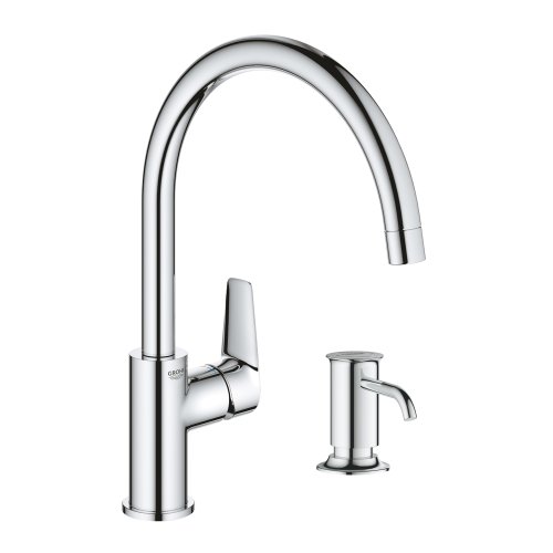 Смеситель для кухни Grohe QuickFix StartEdge 30529001 с дозатором Authentic 40537000 (30529005)