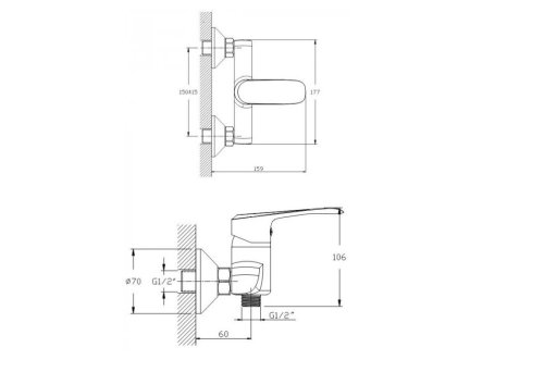 Смеситель для душа Koller Pool AQUA AQ0400