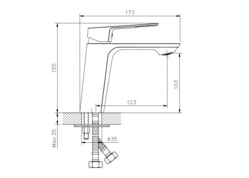 Смеситель для раковины Koller Pool GRACE GR0200