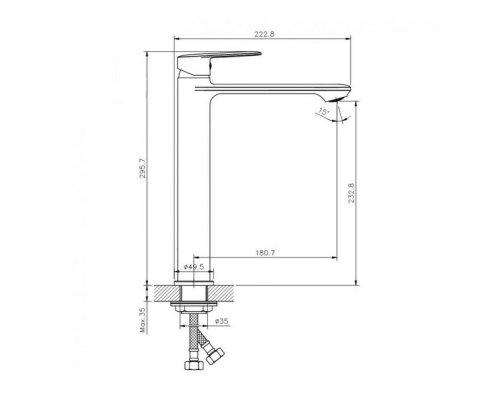 Смеситель для раковины Koller Pool LINE XL LN0200XL