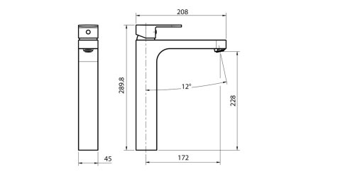 Смеситель для раковины чаши Koller Pool Round Arc RA0200XL