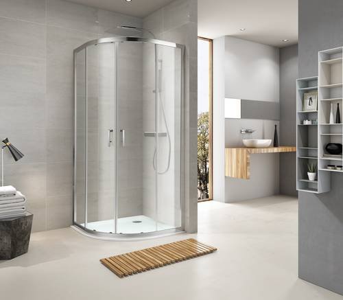 Душевая кабина Koller Pool ROUND полукруглая 900x900x1900 мм стекло прозрачное (R90RC)