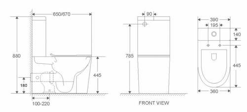Унітаз підлоговий Koller Pool ORION з сидінням Soft-close без бачка (OR-0650-RC-C)