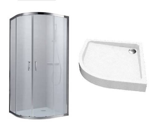 Душевая кабина Koller Pool ROUND полукруглая 900x900x1900 мм grape + поддон Grace 900х900 полукруг (R90RG+GRACE90R)