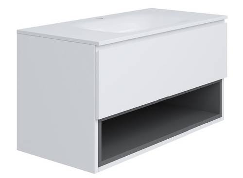 Тумба консольная комбинированная с умывальником Koller Pool STREAM 80см (2022STR-1080)