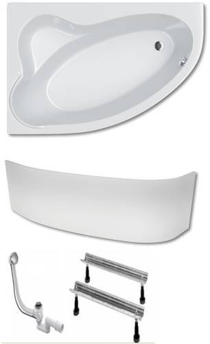 Ванна Koller Pool Nadine NEW 150*100 L + ножки + сифон + панель (NADINENEW150X100L+WBW001+B70CPMA57+PFNADINENEW150LR)