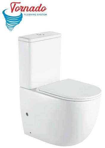 Напольный унитаз Koller Pool ROUND SMART с сиденьем Soft-close + бачок, смыл Tornado (RN-0630-RQ-C+RN-0630-RQ-T)