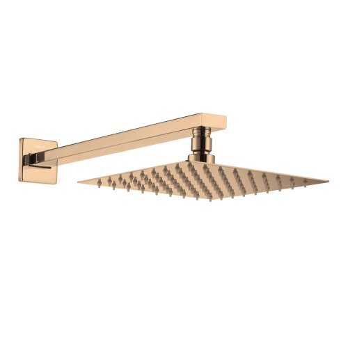 Верхний душ VOLLE CASCADA R85, 250*250мм, кронштейн, SS, cepillado bronce (1586.180121)