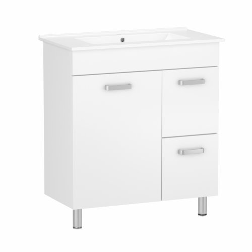 Тумба универсальная с умывальником RJ FLY-L 60см, белая (RJFU086-4160WHSET(RJFU086-4160WH+RZJ610))