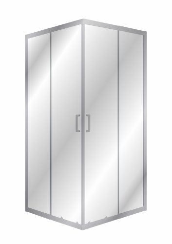 Душевая кабина EGER VI`Z CС 85*85*185см квадратная, регулируемый (+/-5cм) профиль хром, стекло прозрачное (599-005СС/1)