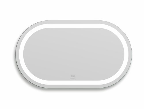 Зеркало овальное подвесное горизонтальное VOLLE LUNA OVALADO 80*60см, с подсветкой, подогревом и сенсорным выключателем (1648.541468)