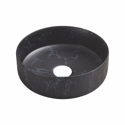 Умивальник накладний VOLLE PIEDRA 34,6*34,6*12см, темний мармур (1301.005132)