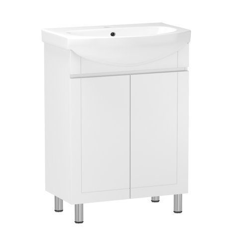 Тумба с умывальником RJ FORT-ХО 60см, белая (RJFU012-0160WHSET(RJFU012-0160WH + K667-025))