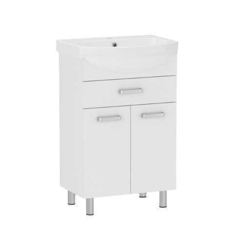 Тумба с умывальником RJ ROFT-L 65см, белая (RJFU043-0165WHSET(RJFU043-0165WH + L71965000))