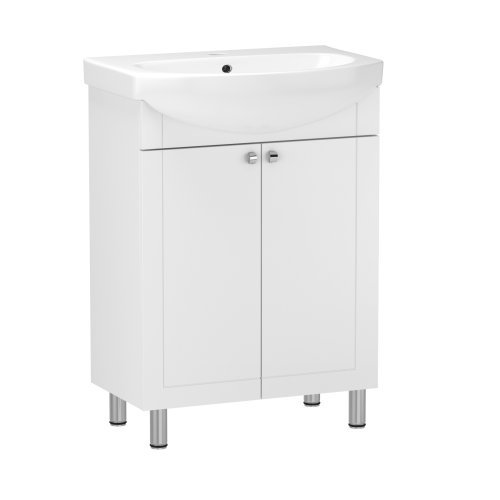 Тумба с умывальником RJ FORT-L 60см, белая (RJFU011-0160WHSET(RJFU011-0160WH + K667-025))