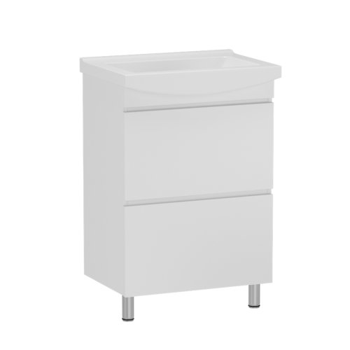 Тумба с умывальником RJ FORTUNA-XO 60см, белая (RJFU019-4160WHSET(RJFU019-4160WH + K11-0167))