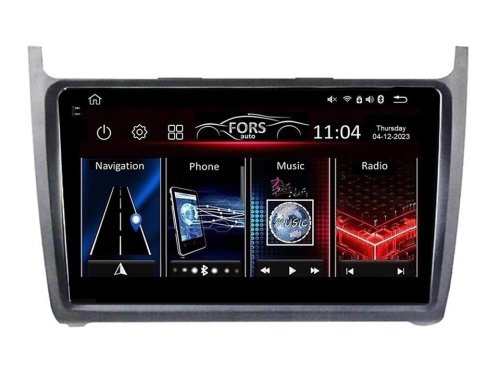 Штатная магнитола FORS.auto FS 6 MAX для Volkswagen Polo (6+128Gb, 9", silver) 2008-2020