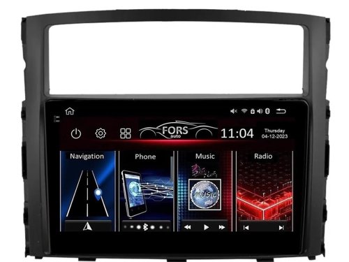 Штатна магнітола FORS.auto FS 4 PRO для Mitsubishi Pajero (4+64Gb, 9") 2006-2014