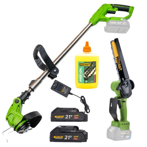 Акум пила Procraft PKA24Li + Аккумуляторная коса Procraft PTA24 + Масло 200 мл