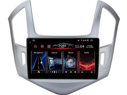 Штатная магнитола FORS.auto FS 4 MAX для Chevrolet Cruze (4+32Gb, 9", Silver) 2012-2015