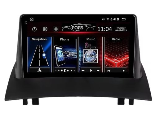 Штатная магнитола FORS.auto FS 4 MAX для Renault Megane 2 (4+32Gb, 9") 2003-2009