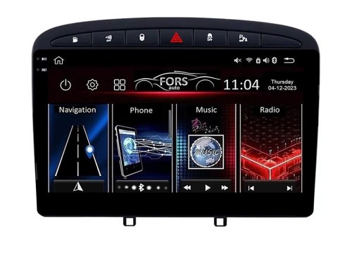 Штатная магнитола FORS.auto FS 4 PRO для Peugeot 308/408 (4+64Gb, 9", Black) 2007-2013