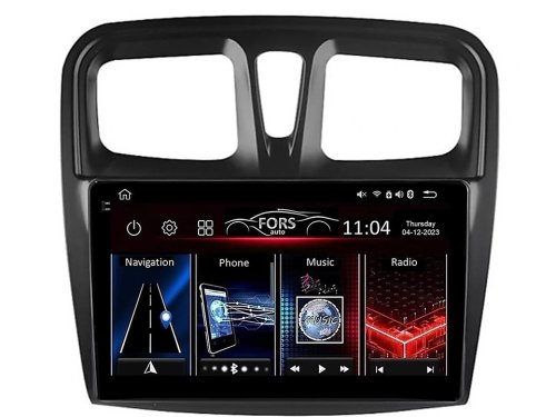 Штатна магнітола FORS.auto FS 4 PRO для Renault Sandero/Logan (4+64Gb, 10") 2015-2018
