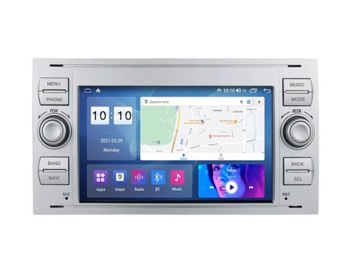 Штатная магнитола FORS.auto M200 Ford Focus/Mondeo/S-Max/C-Max/Kuga/Fiesta/Fusion (7 inch, 2+32Gb, silver) 2007-2011