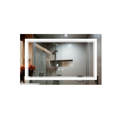 Зеркало Qtap Cardinal 500х800 с LED-подсветкой Touch, с антизапотеванием, с димером, рег. темп. цвета (3000-6500K) Reverse QT0478C5080