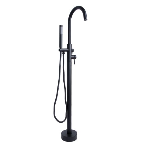 Смеситель для ванны Lidz Aria 004 напольный (с душевым гарнитуром) (k35) LDARI004BLA46100 Black