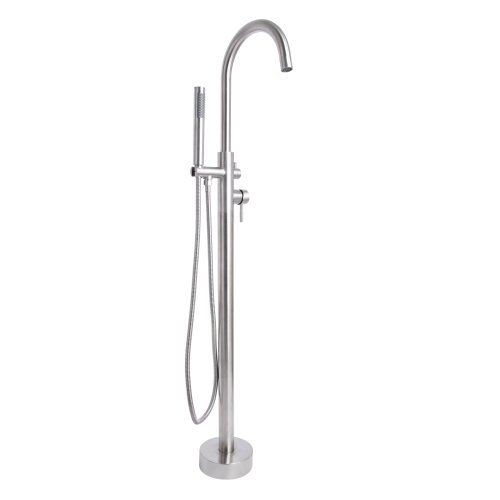 Смеситель для ванны Lidz Aria 004 напольный (с душевым гарнитуром) (k35) LDARI004NKS46099 Nickel