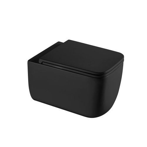 Унитаз подвесной Qtap Gemini безободочный с сиденьем Soft-close QT2533076EUQMB