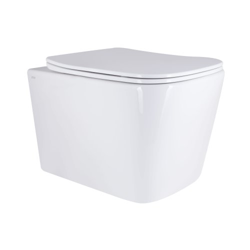 Унитаз подвесной Qtap Tern Ultra Quiet безобедочный с сиденьем Soft-close WHITE QT17332303AW