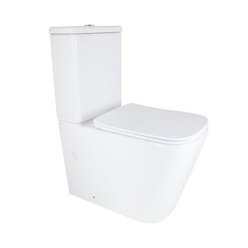 Напольный унитаз Qtap Stenava Rimless безобедочный с сиденьем Soft-close WHITE QT27228303W