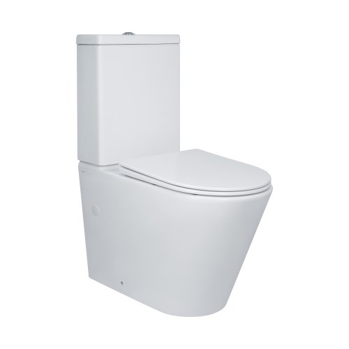 Напольный унитаз Qtap Swan Ultra Quiet с сиденьем Soft-close 640x360x835 мм QT16222182TW White