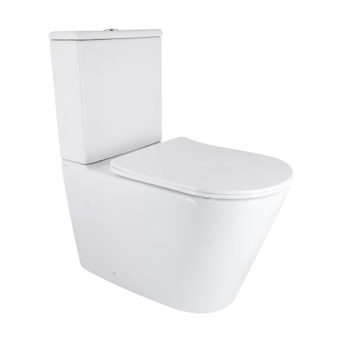 Унитаз напольный Qtap Vlasta Ultra Quiet безобедочный с сиденьем Soft-close WHITE QT28228300W