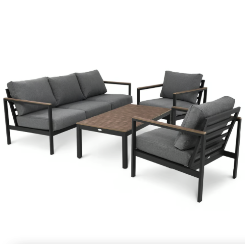 Комплект садових меблів Di Volio Tivoli графітовий/сірий