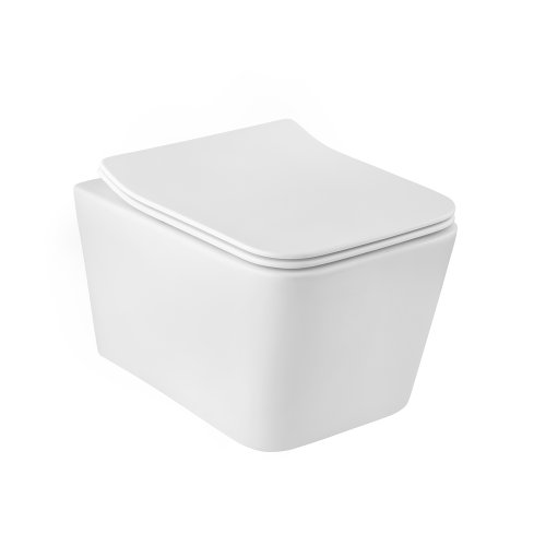 Унитаз подвесной безобедочный Kroner Eifel WHI523629 RIMLESS с сиденьем (KE523629WHIR)