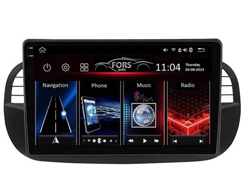 Штатная магнитола FORS.auto FS 2 PRO для Fiat 500 (2+32Gb, 9", black) 2007-2015