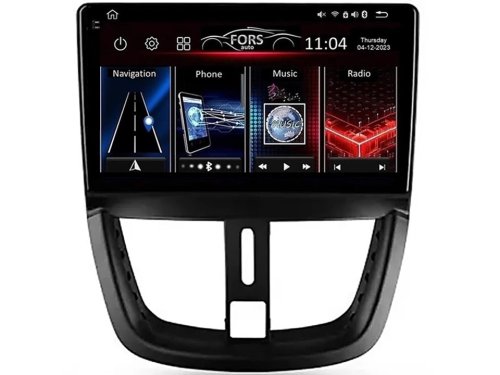 Штатна магнітола FORS.auto FS 2 PRO для Peugeot 207 (2+32Gb, 9") 2006-2010